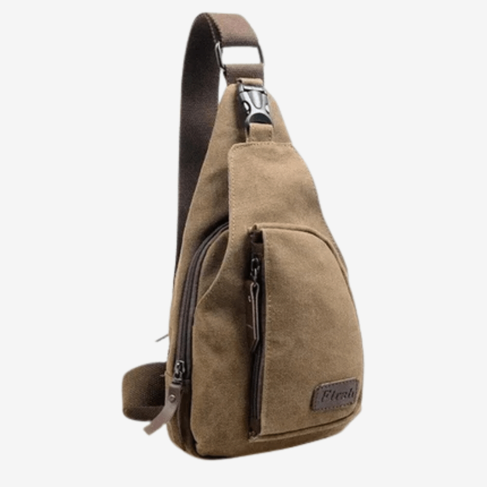 Robust Skuldertaske i Slidstærkt Stof – Justerbar, Praktisk og Komfortabel til Hverdagsbrug SAC MILITAIRE VINTAGE Tech Butik Kaffe