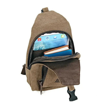 Robust Skuldertaske i Slidstærkt Stof – Justerbar, Praktisk og Komfortabel til Hverdagsbrug SAC MILITAIRE VINTAGE Tech Butik