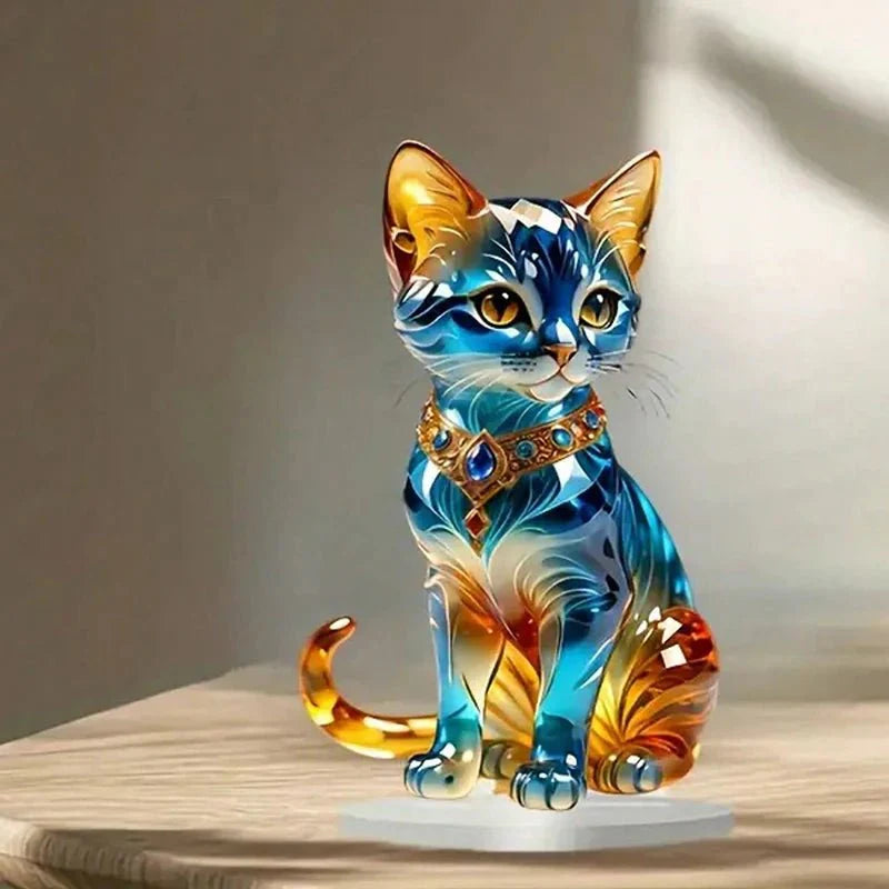 Dekorativ Katte Skulptur – Klassisk og Elegant i Resin Decoration Tech Butik Kongelig Juvel