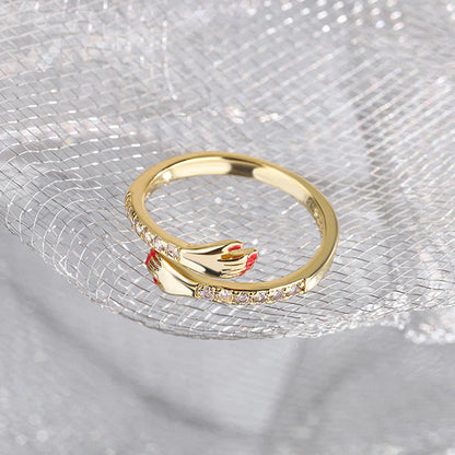 Klemring – Justerbar Ring med Symbolsk Design og Følelsesmæssig Betydning sandsberg20260627 Tech Butik Diamant (Guld)