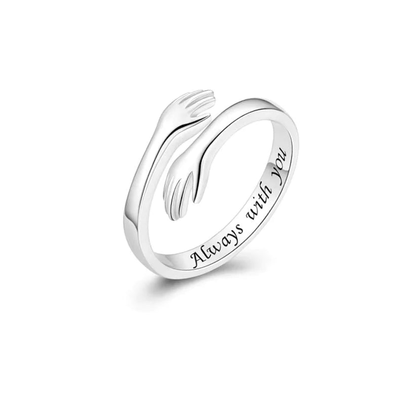 Klemring – Justerbar Ring med Symbolsk Design og Følelsesmæssig Betydning sandsberg20260627 Tech Butik Altid ved din side (Sølv)