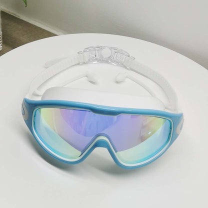 Wide View Anti-Dug Svømmebriller – Dyk Ned i Krystalklar Komfort Tech Butik Se blå farverig