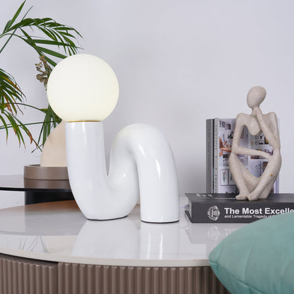 Elegant Spiral Glasbordlampe – Moderne Elegance med Skulpturelt Lys Table lamp Tech Butik
