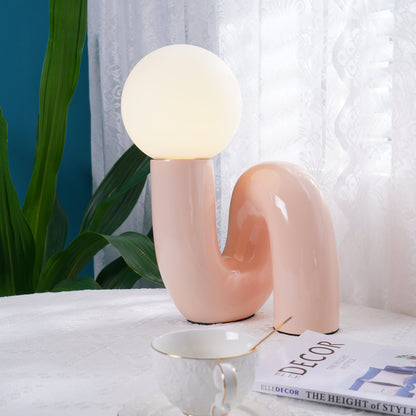 Elegant Spiral Glasbordlampe – Moderne Elegance med Skulpturelt Lys Table lamp Tech Butik
