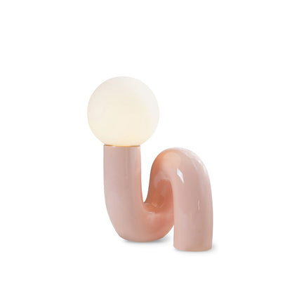 Elegant Spiral Glasbordlampe – Moderne Elegance med Skulpturelt Lys Table lamp Tech Butik Lyserød Dia 26 cm x H 40 cm / ∅ 10.2″ x H 15.8″ US stik