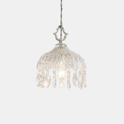 Retro Messing Krystal Glas Pendellampe – Vintage Elegant Belysning til Klassiske Interiører Pendant Lights Tech Butik Klar Dia15cm*H20cm / Dia5.9" x H7.87"