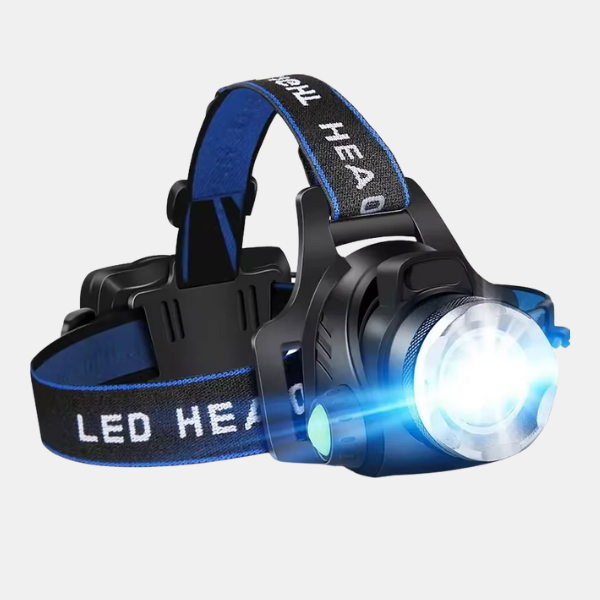 Kraftfuldt Vandtæt LED Pandelampe – Klar og Holdbar Belysning til Udendørs Sikkerhed Headlamps Tech Butik