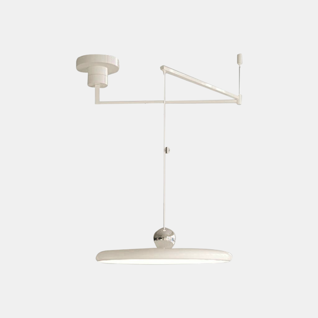 Justerbar Svingbar Pendellampe – Moderne Fleksibel Belysning til Stilfuld Boligindretning Pendant Lights Tech Butik Hvid Dia40cm*H10cm / Dia15.75" × H3.94'' (37W)