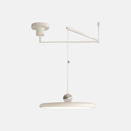 Justerbar Svingbar Pendellampe – Moderne Fleksibel Belysning til Stilfuld Boligindretning Pendant Lights Tech Butik Hvid Dia40cm*H10cm / Dia15.75" × H3.94'' (37W)