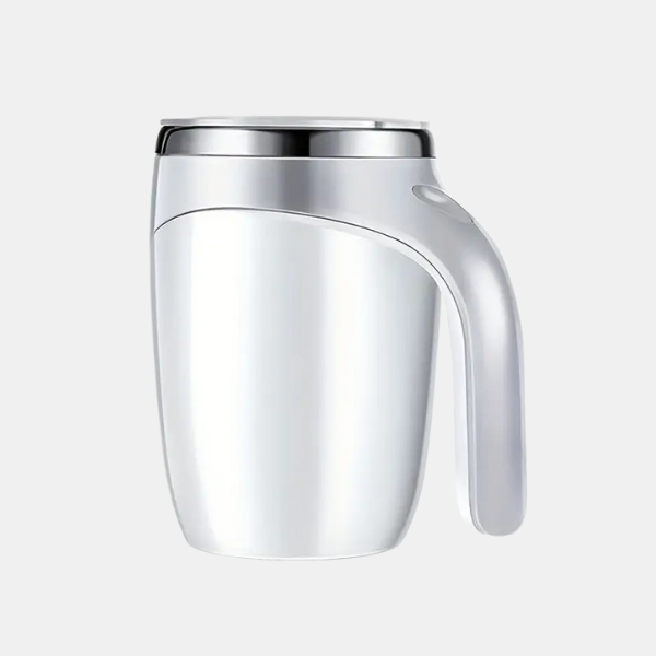 Automatisk Magnetisk Rørende Kaffekrus – Praktisk Selvmiksende Drikkebeholder Kitchen Gadgets Tech Butik Hvid/sølv