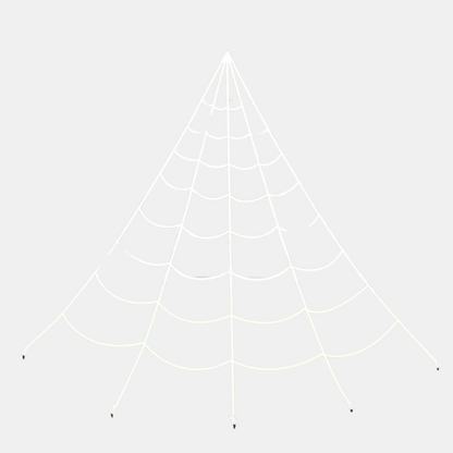 Spectral Web – Glødende XXL Edderkoppespind med LED-lys til Halloween Halloween Dekorationer Tech Butik 1 Sæt (Tre små edderkopper bærer)