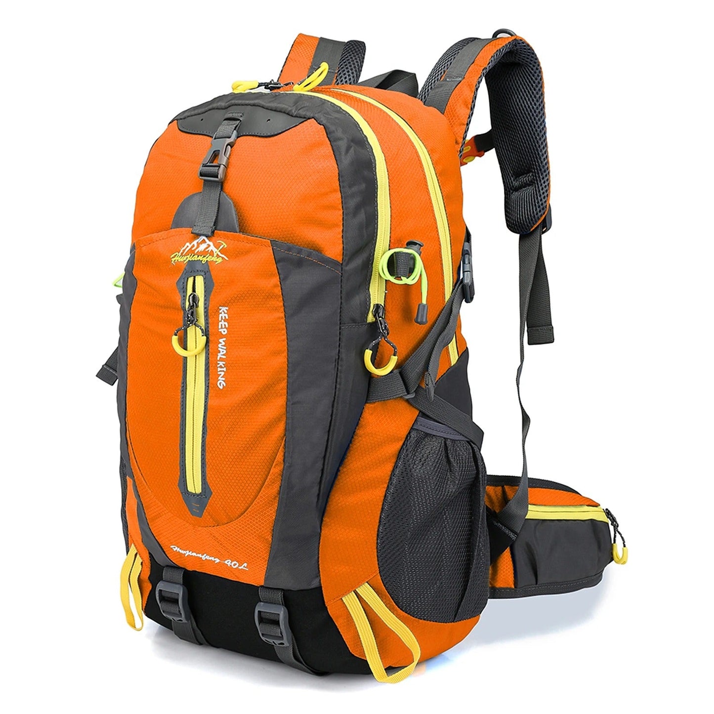 Rummelig 40L Rejserygsæk – Vandtæt Design til Camping og Eventyr Bags Tech Butik Orange 52 × 33 × 20 cm