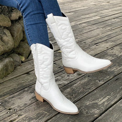 Cowboystøvler til Kvinder – Klassisk Westernstil med Moderne Komfort Women's Boots Tech Butik Hvid 36