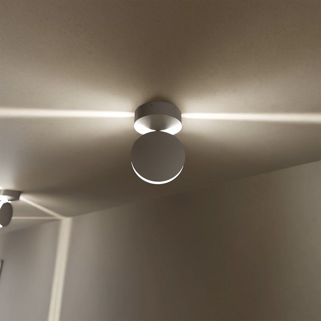 Drejbar Væglampe – Stilren Belysning med Fleksibel Lysretning Ceiling lights Tech Butik Hvid